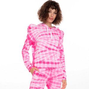 Generation Love Carla Tie-Dye Pink/White Fleece Lined Sweatshirt Size Large